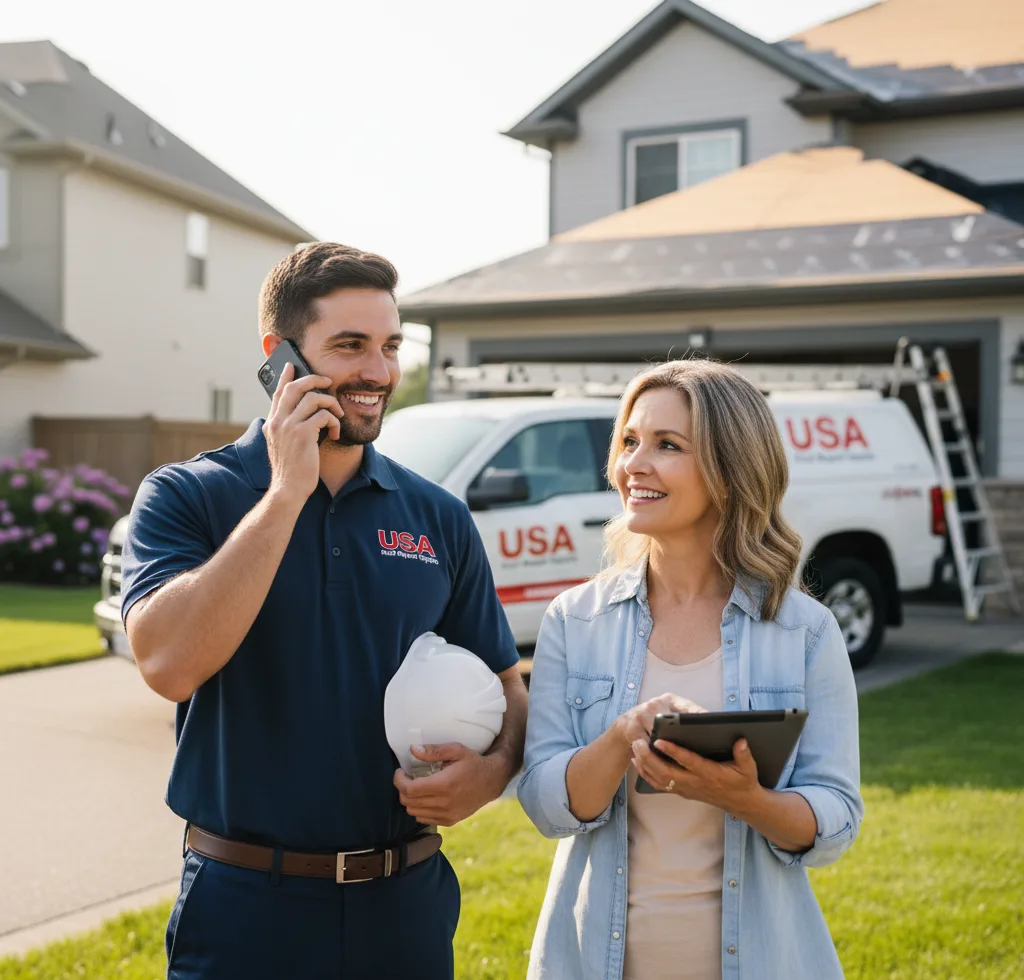 USA Roof Repair Experts customer support in Scandia